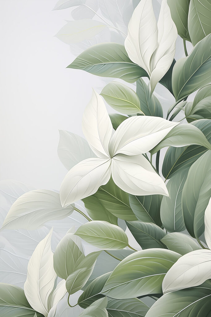 Delicate leaves in soft hues Delicate leaves in soft hues
