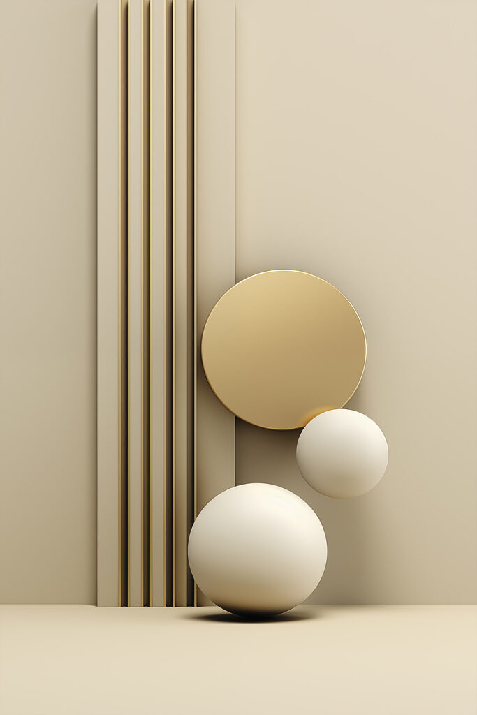 Simple shapes in soft neutral tones