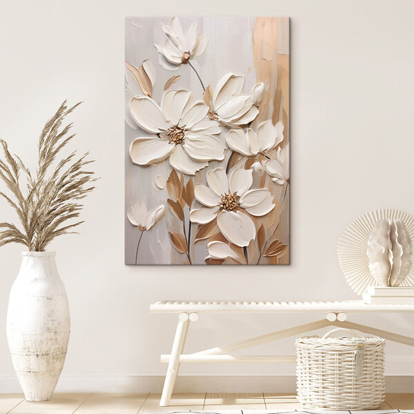 Quadri Dipinto raffigurante fiori bianchi (COD: s47873) Quadri Quadri Dipinto raffigurante fiori bianchi (COD: s47873)