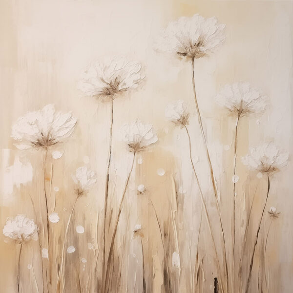 Painting of flowers on a wall Painting of flowers on a wall