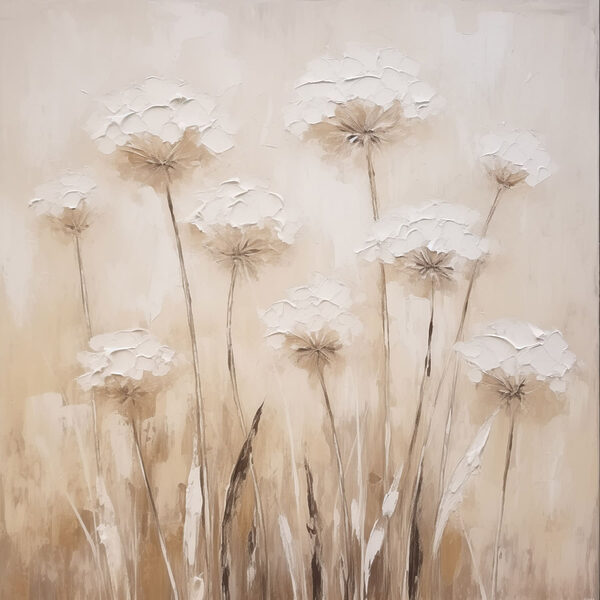 Painting of flowers on a wall Painting of flowers on a wall