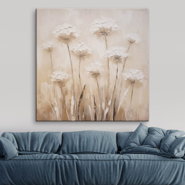 Painting of flowers on a wall Painting of flowers on a wall