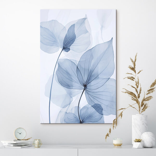 Quadri Delicate foglie blu su sfondo bianco (COD: s48163) Quadri Quadri Delicate foglie blu su sfondo bianco (COD: s48163)