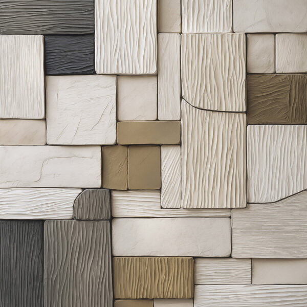 Wall of wood blocks
