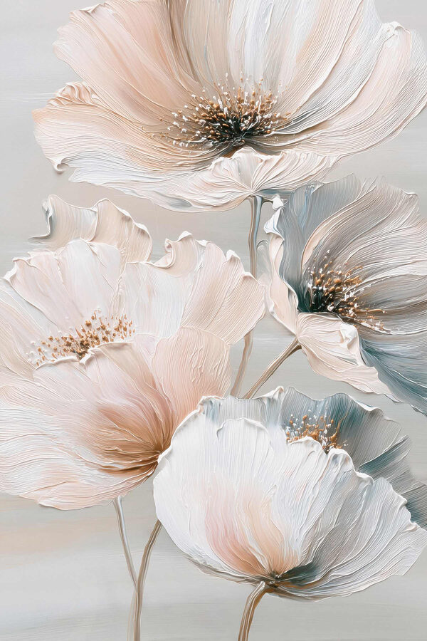 Delicate blooms in soft pastel hues