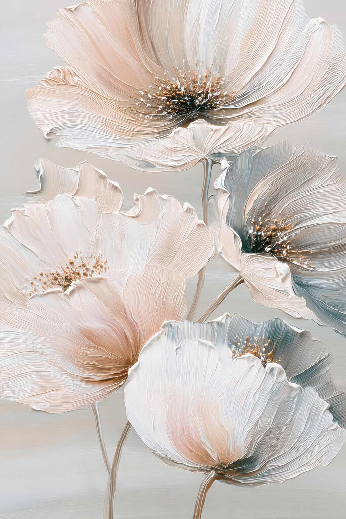 Delicate blooms in soft pastel hues