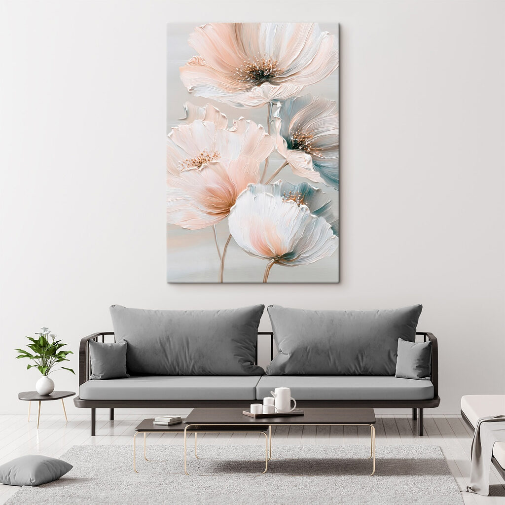Delicate blooms in soft pastel hues