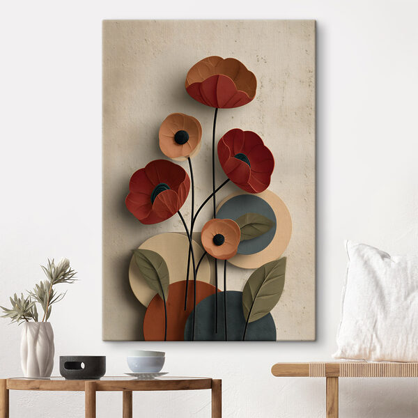 Quadri Quadri Fiori dai colori vivaci su uno sfondo delicato (COD: s48294)