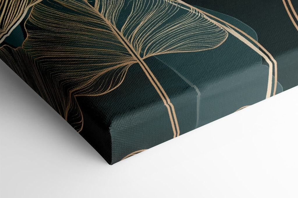Elegant leaves on dark background