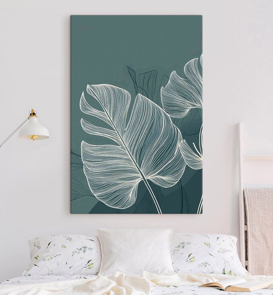 Lush leaves on a soothing backdrop
