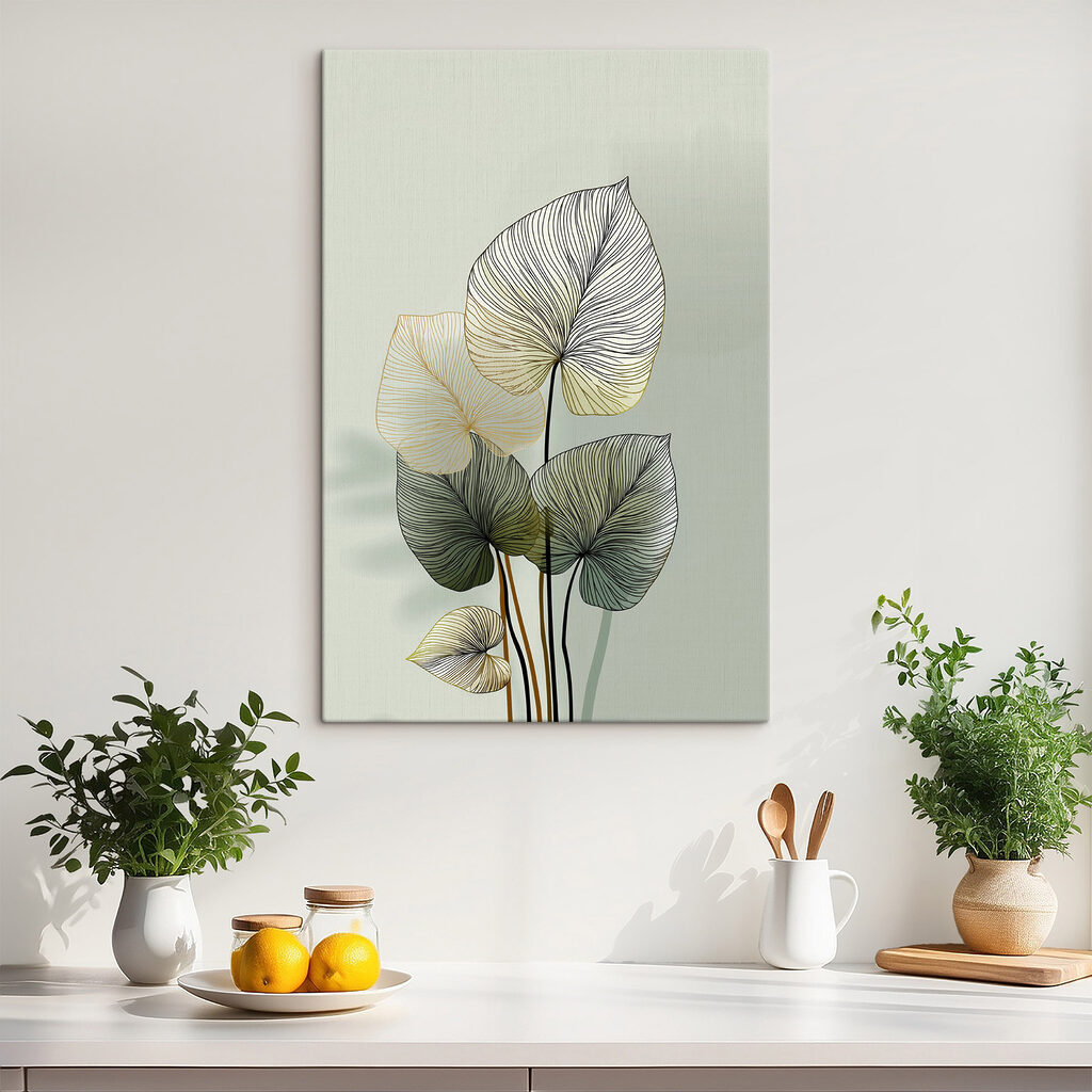 Ethereal leaves against a soft backdrop