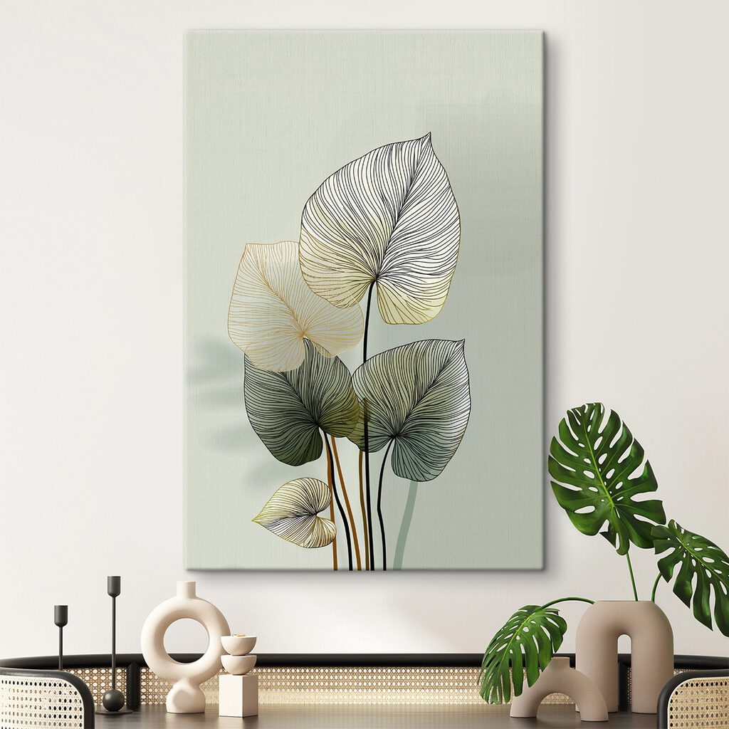 Ethereal leaves against a soft backdrop