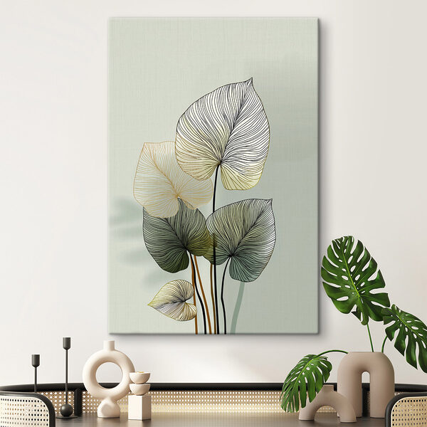 Ethereal leaves against a soft backdrop