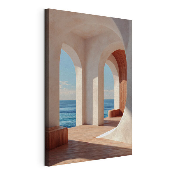 Quadri Edificio bianco con finestre ad arco e pavimenti in legno (COD: s49647) Quadri Quadri Edificio bianco con finestre ad arco e pavimenti in legno (COD: s49647)