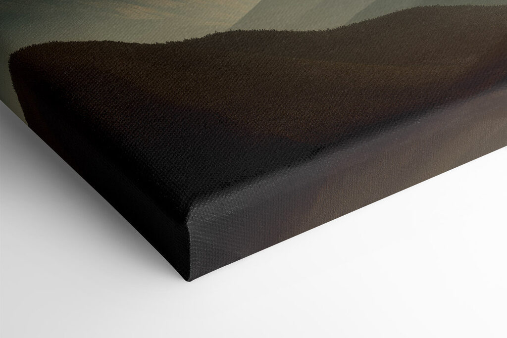 Mountain range with fog