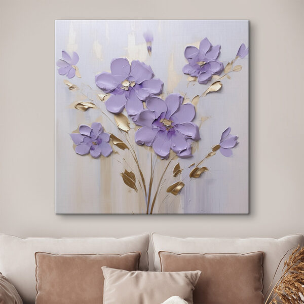 Painting of flowers on a wall