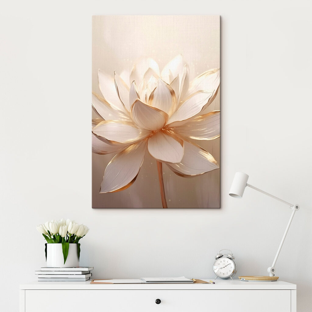 Elegant lotus in soft hues