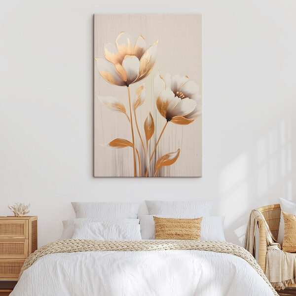 Quadri Quadri Dipinto di fiori su una superficie bianca (COD: s45630)