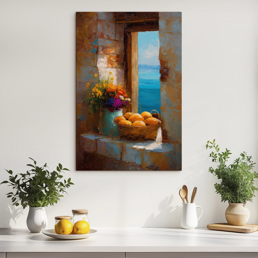 Un cesto di fiori e un vaso di pane Un cesto di fiori e un vaso di pane