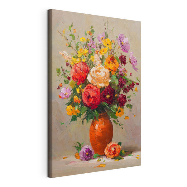 Quadri Quadri Dipinto raffigurante dei fiori in un vaso (COD: s49527)