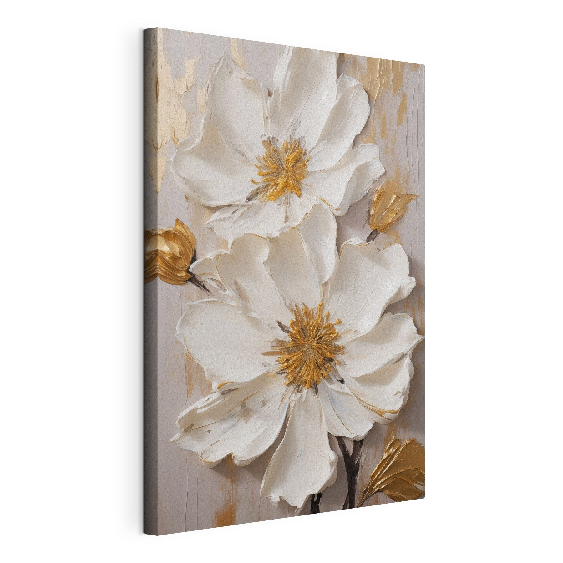 - Elegant blooms in soft, muted tones