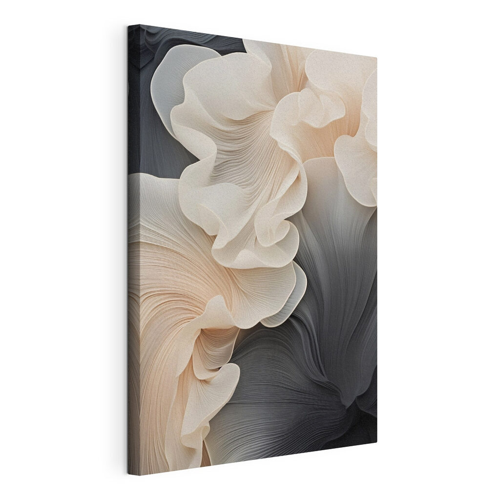 Soft petals in flowing waves
