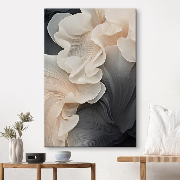 Soft petals in flowing waves