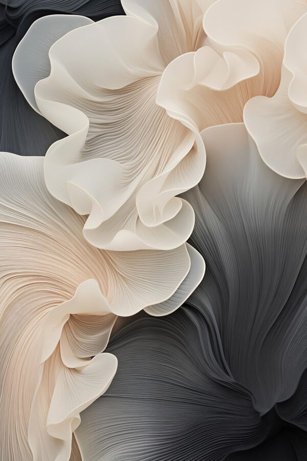 Soft petals in flowing waves