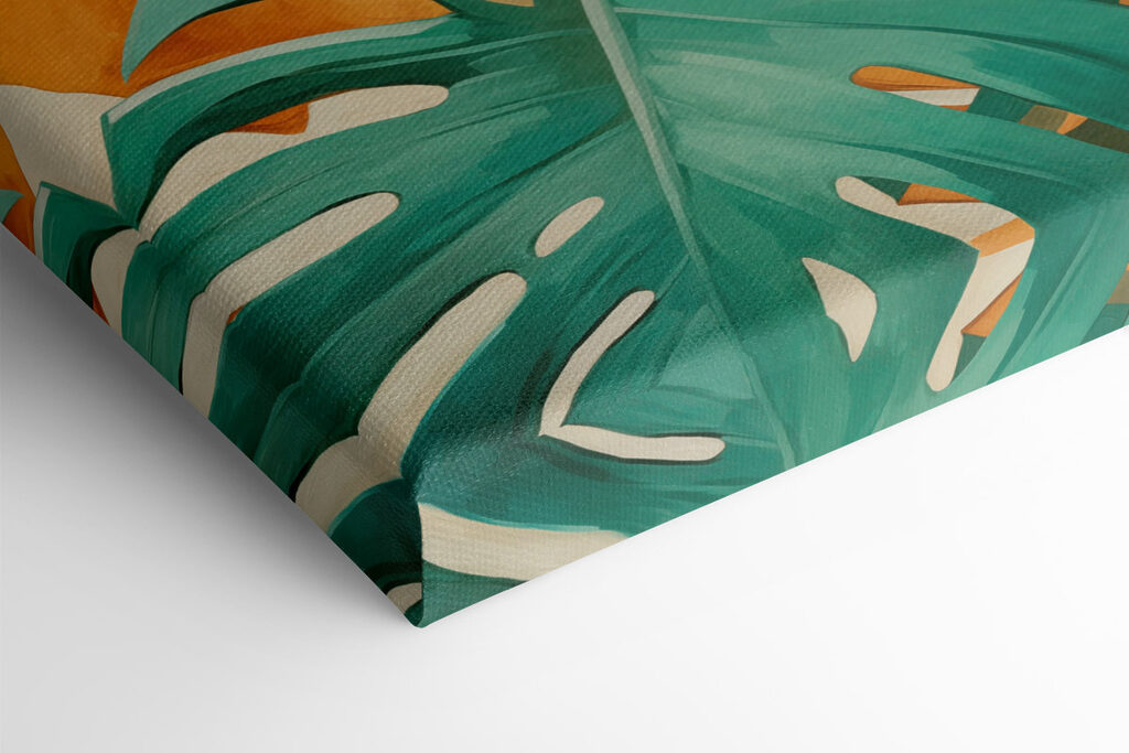 Vibrant leaves creating a tropical vibe
