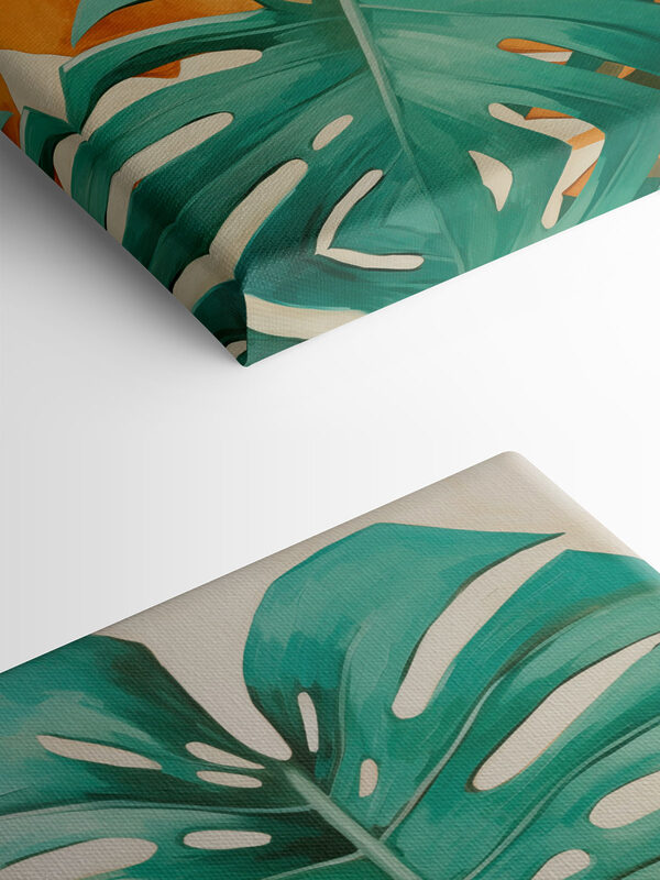 Vibrant leaves creating a tropical vibe