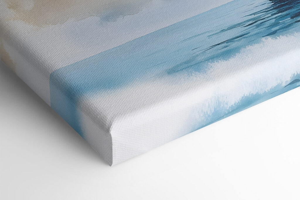 Watercolor of a ship in the ocean