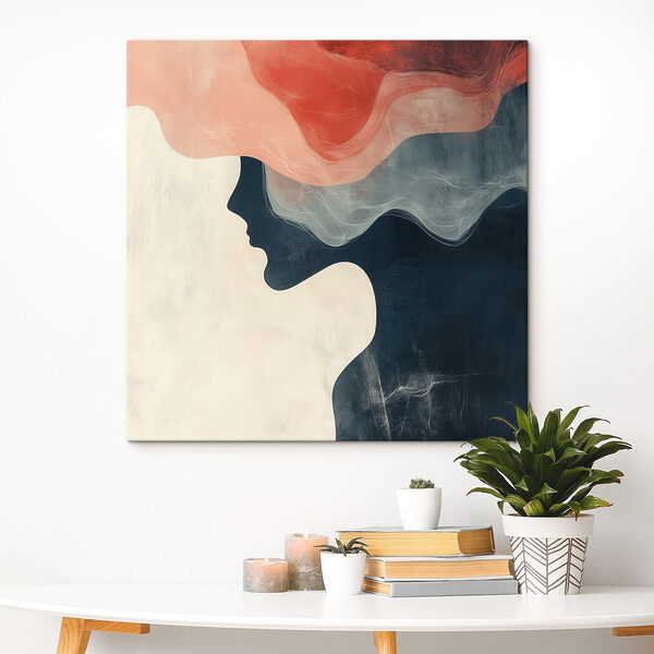 Painting of a couple of people