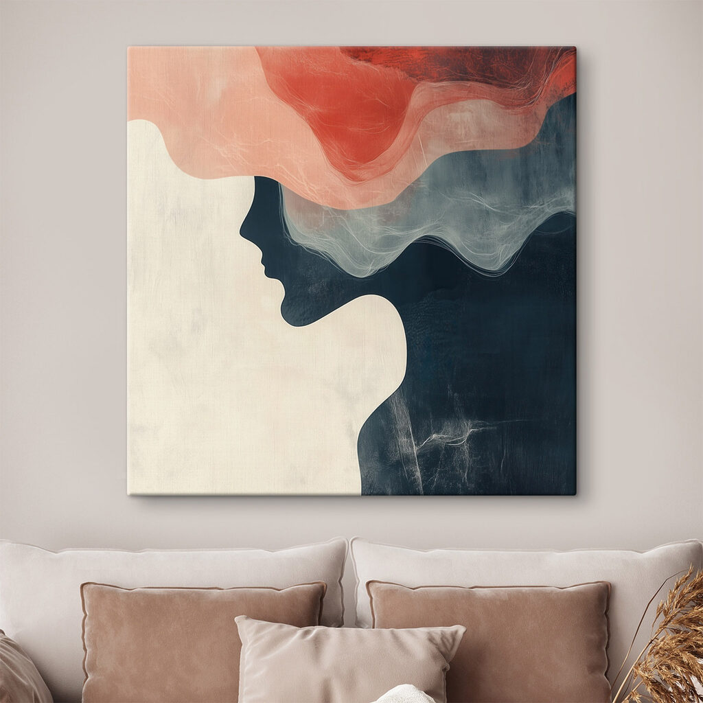 Painting of a couple of people