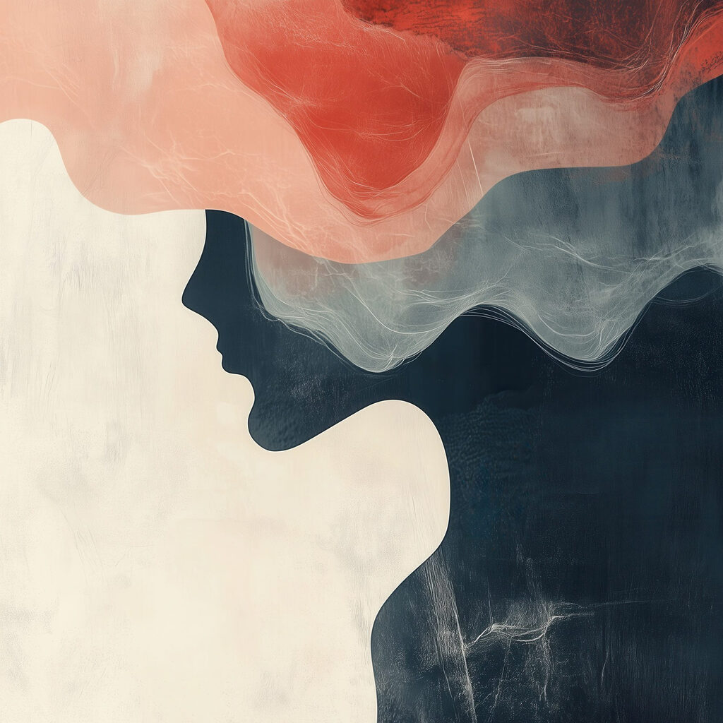 Painting of a couple of people
