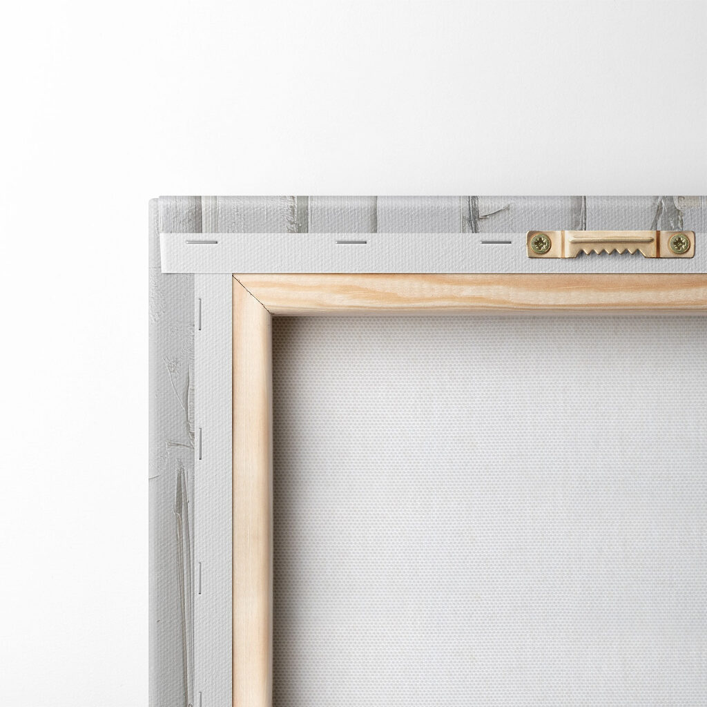 White painted wood with torn pieces of paper