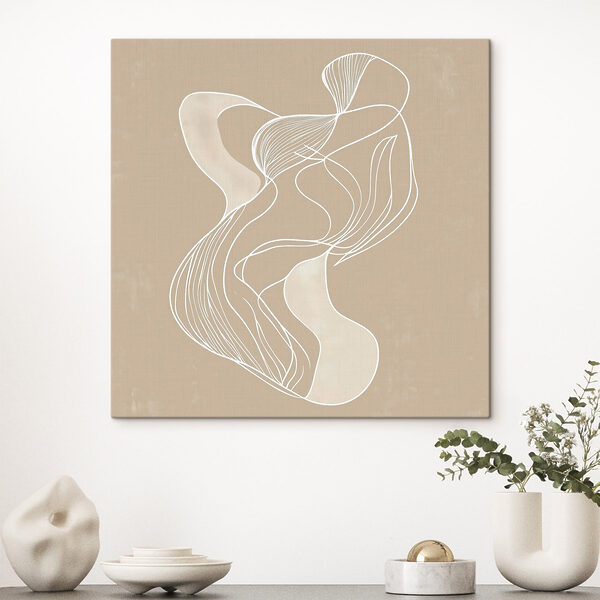 White line drawing on a tan background White line drawing on a tan background