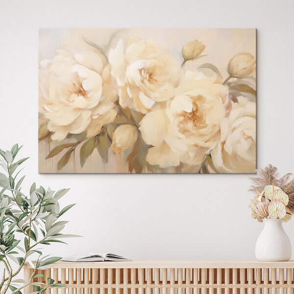 Quadri Quadri Dipinto raffigurante dei fiori su sfondo bianco (COD: s49446)