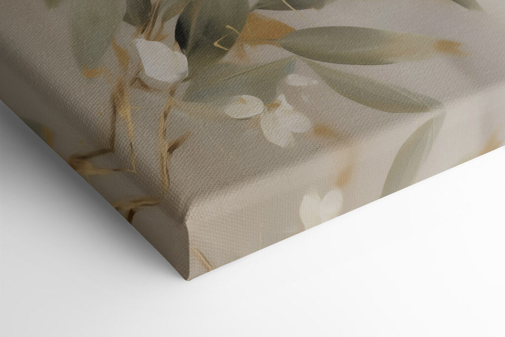 Painting of flowers and leaves