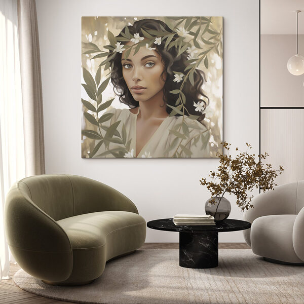 Quadri Donna con dei fiori tra i capelli