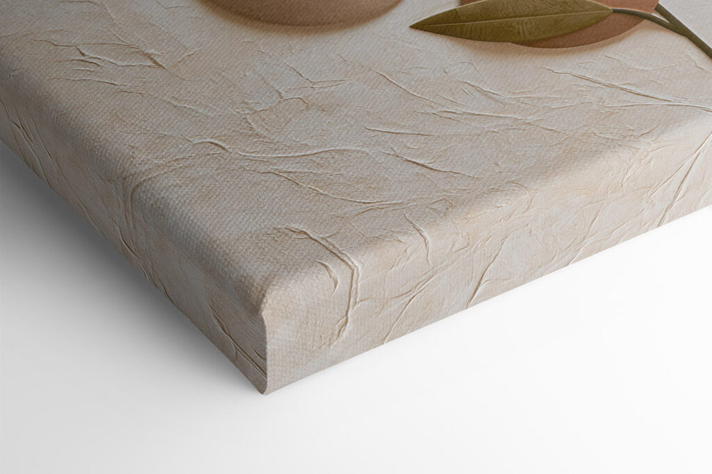 Natural shapes and earthy tones blend Natural shapes and earthy tones blend