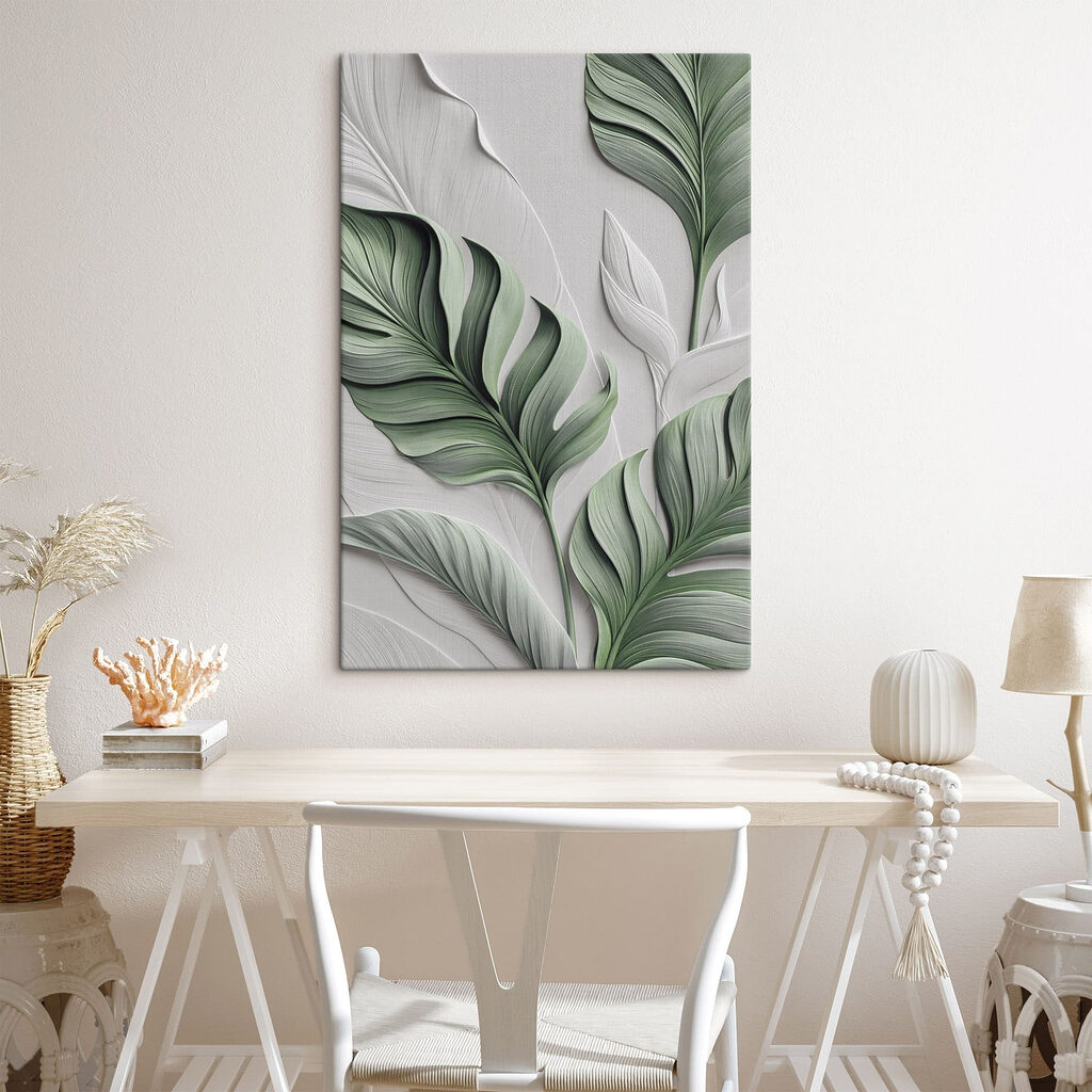 Soft leaves on a gentle background