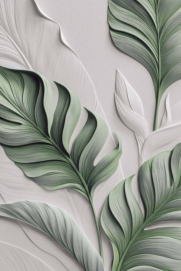 Soft leaves on a gentle background
