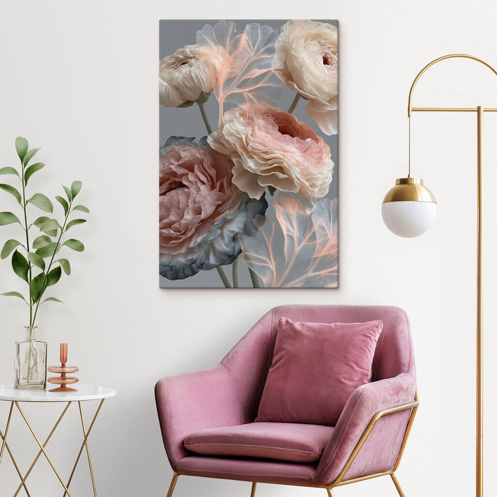 Delicate blooms in soft hues