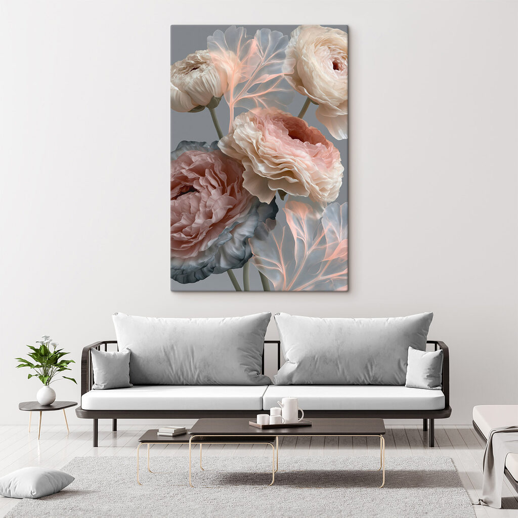 Delicate blooms in soft hues