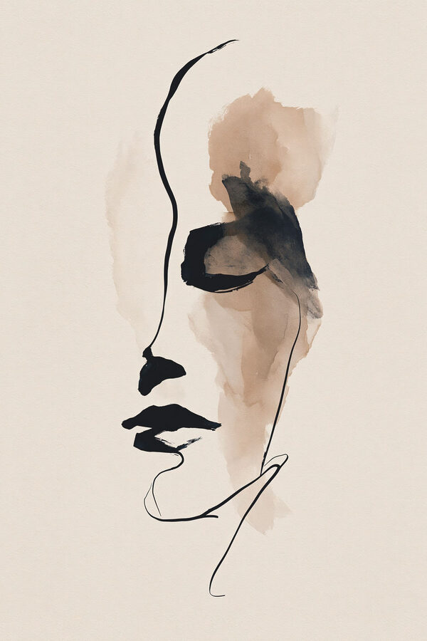 Drawing of a woman's face
