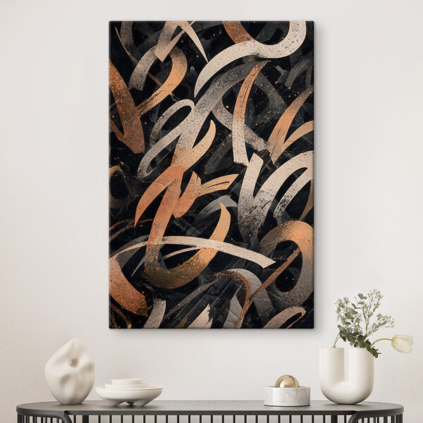 Quadri Black and orange brush strokes (COD: s49246) Quadri Black and orange brush strokes (COD: s49246)
