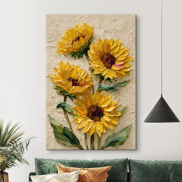 Quadri Dipinto raffigurante fiori gialli (COD: s49232) Quadri Quadri Dipinto raffigurante fiori gialli (COD: s49232)