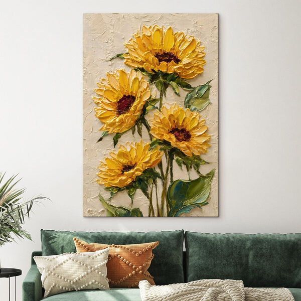 Quadri Dipinto raffigurante fiori gialli (COD: s49231) Quadri Quadri Dipinto raffigurante fiori gialli (COD: s49231)