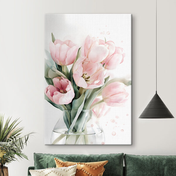 Quadri Mazzo di delicati tulipani rosa (COD: s49225) Quadri Quadri Mazzo di delicati tulipani rosa (COD: s49225)