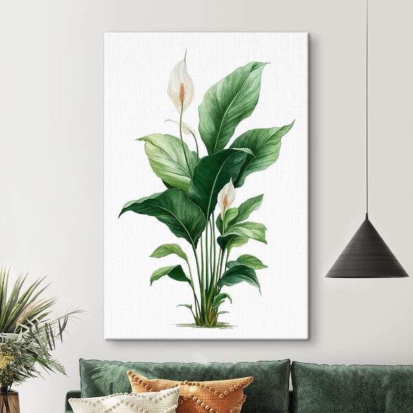 Plant with white flowers and green leaves